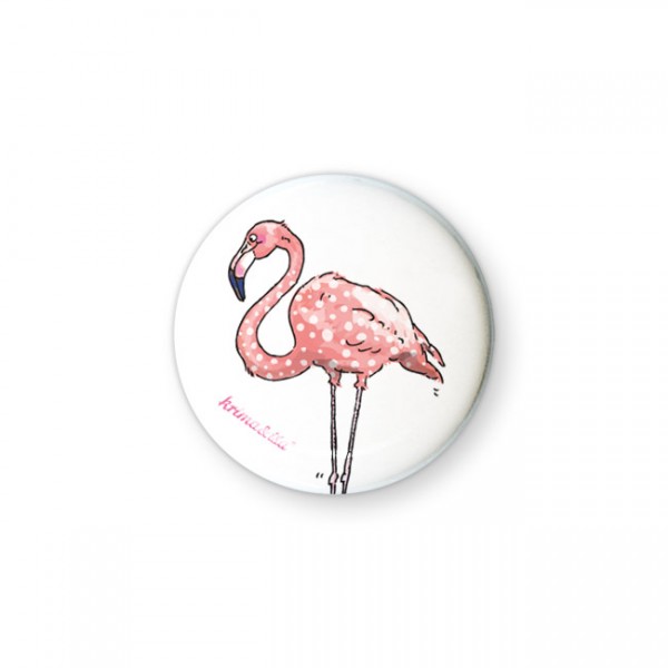 krima & Isa - Anstecker Button - Flamingo 2,5 cm