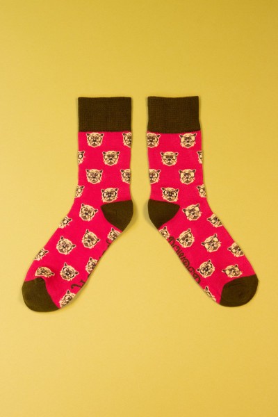Powder Socken Strümpfe - Gentleman Westie Ankle Socks - Hund - fuchsia pink