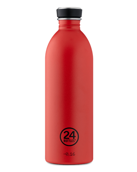 24bottles - Edelstahl-Trinkflasche 1 Liter - Hot Red rot
