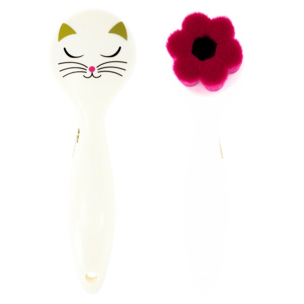 Pylones - Gesichtsreinigungsbürste Abschminkbürste - Pretty Lady - White Cat Katze