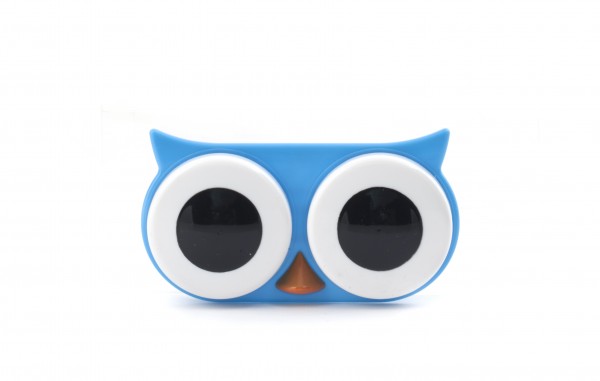Kikkerland - Kontaktlinsenbox Eule - Owl Contact Lens Case blau