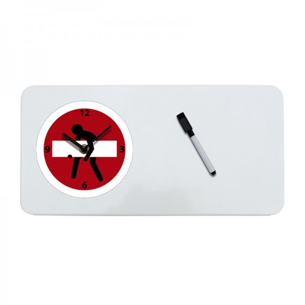 Memo-Pad - Schreib-Tafel inklusive Uhr - One Way inkl. Stift