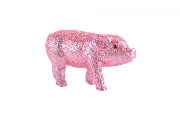 Gift Company - Schweinchen Figur mit Glitzer - Solna pink