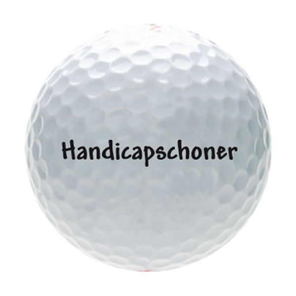 Golfball mit Aufdruck Spruchball - Handicapschoner