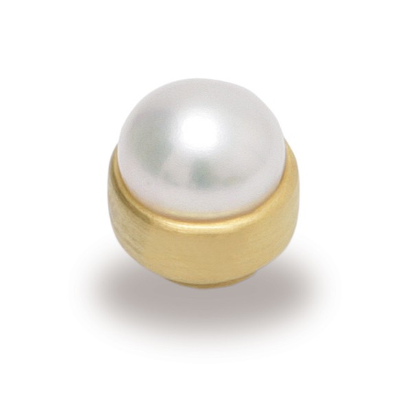 Ring Ding - Top für Ringe - Queen Pearl Süßwasserperle 8mm gold