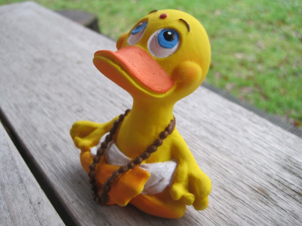 Lanco Badeente Quietscheente Gummiente - Yoga Duck