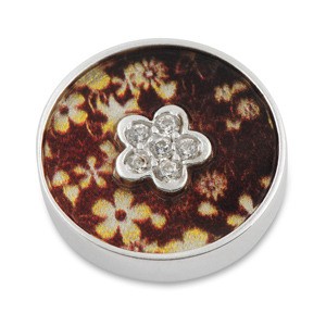 Ring Ding - Top für Ringe - Silber Acryl Golden Flowers CZ Blume
