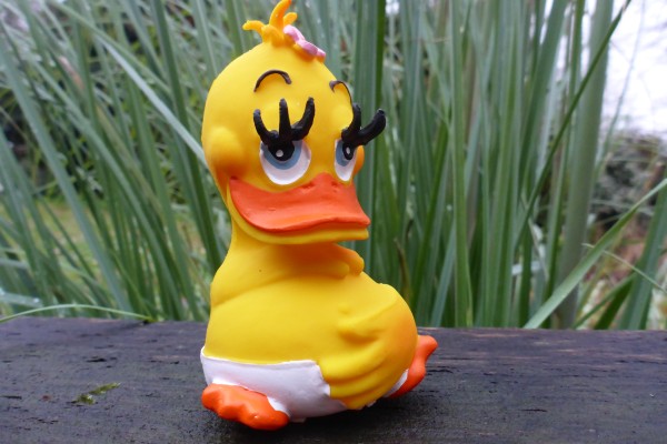 Lanco Badeente Quietscheente Gummiente - Wir bekommen ein Baby Duck