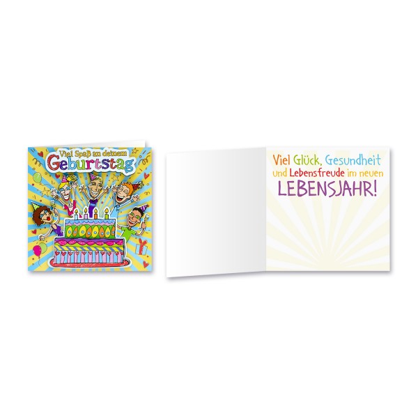 Geburtstagskarte Klappkarte - Viel Spaß an deinem Geburtstag