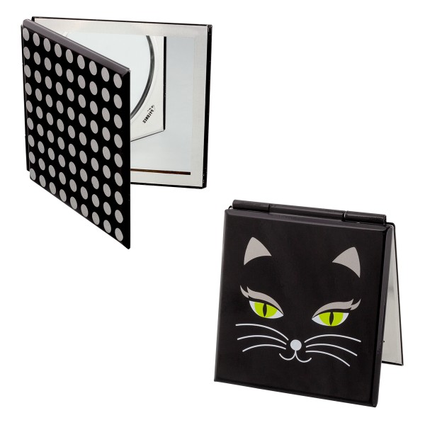 Pylones - Pocket Spiegel - Taschenspiegel - Mimi - Katze Black Cat