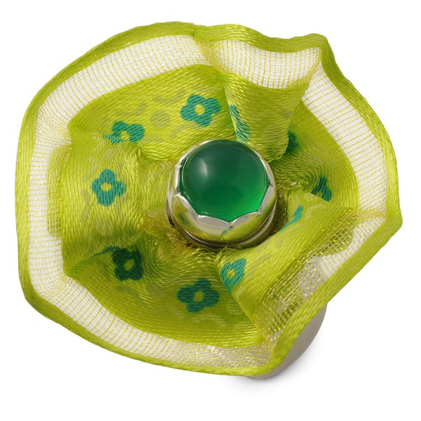 Ring Ding - Scheibe für Ringe - Scheibe Organza grün
