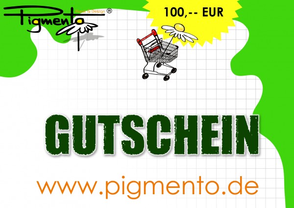 Geschenkgutschein pigmento.de - 100 Euro