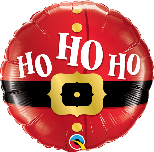 Qualatex - Folienballon Heliumballon Weihnachten - Merry Christmas Santa Belt Ho Ho Ho - 46 cm