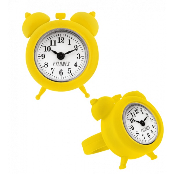 Pylones - Uhren-Ring - Ring mit Uhr - Nano Watch - gelb