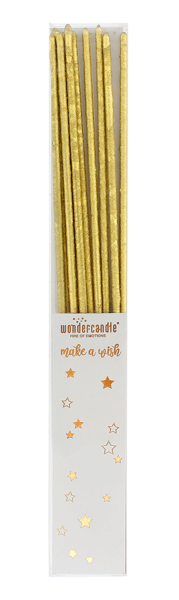 Wondercandle - Make a Wish - XXL-Wunderkerzen 30 cm gold - 10er-Set