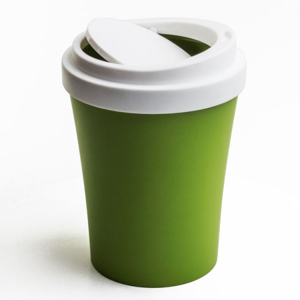 Qualy - Mülleimer Kaffeebecher Einwegbecher - Coffee Bin grün