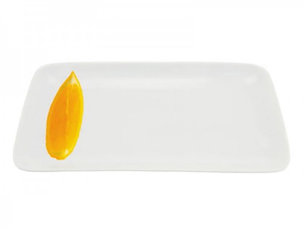 Snack-Platte - Servier-Platte aus Porzellan - Zitrone