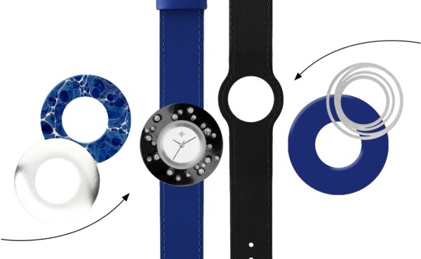 Deja Vu - Uhrenset Starterset Spar-Set - Premium-Set - Uhr C202 blau schwarz