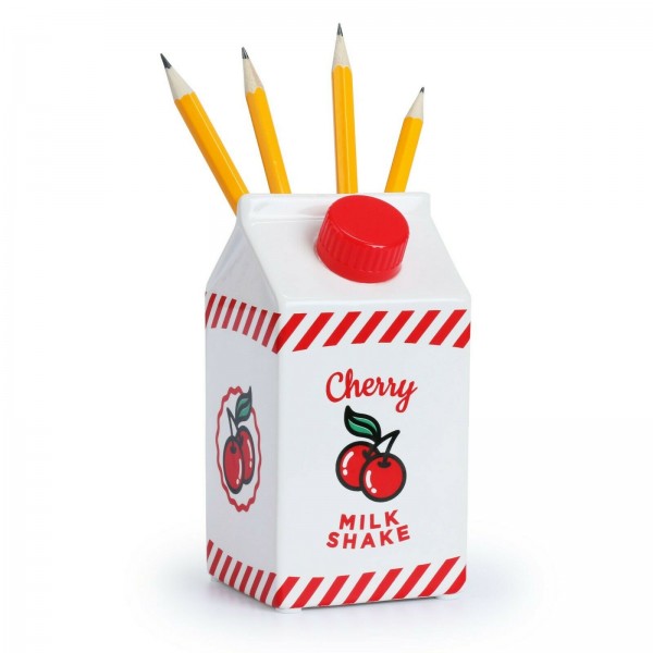 Stiftehalter Stift-Ablage Kirschen Milchshake-Tüte - Cherry Milk Shake