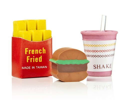 Fast Food Style Radiergummis Neuheit Essen Radiergummi Gummi  Packungen 