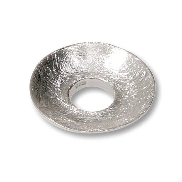 Ring Ding - Silber-Scheibe für Ringe - Waves hoch 22 mm