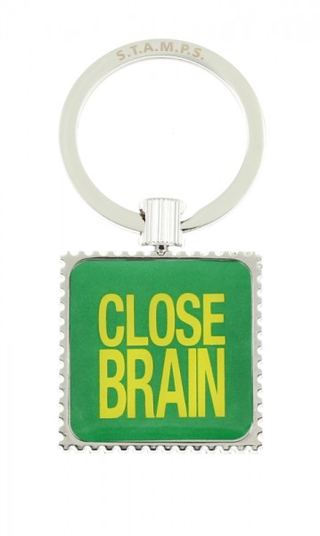 Stamps - Schlüsselanhänger Briefmarke - Close Brain