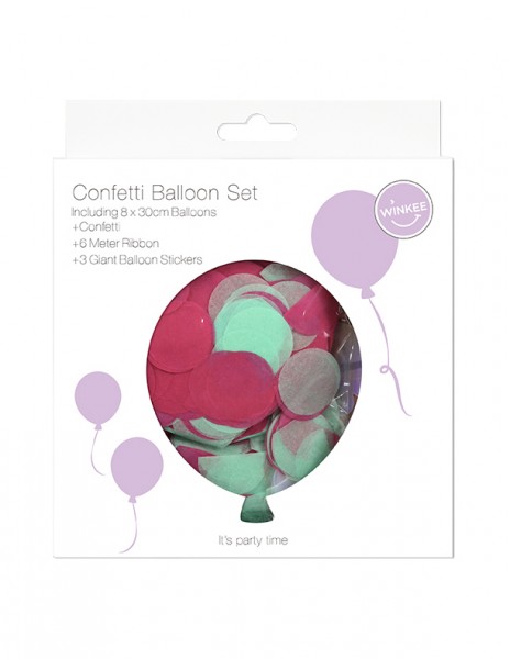Luftballons Ballons Konfettiballon-Set Confetti Balloons - 8 Stück