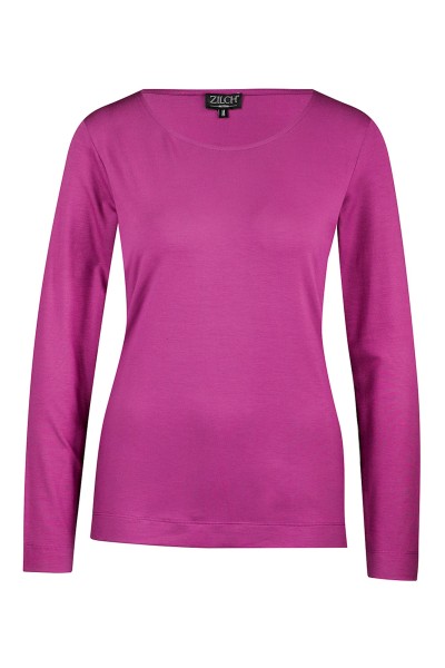 Zilch - Top Basic - Langarmshirt - berry pink violett